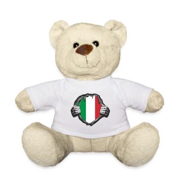 Italien Brust Design - Teddy - Weiß - Vorne