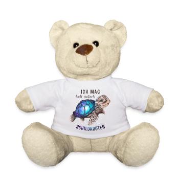 Ich mag halt einfach Schildkröten - Teddy - Weiß - Vorne