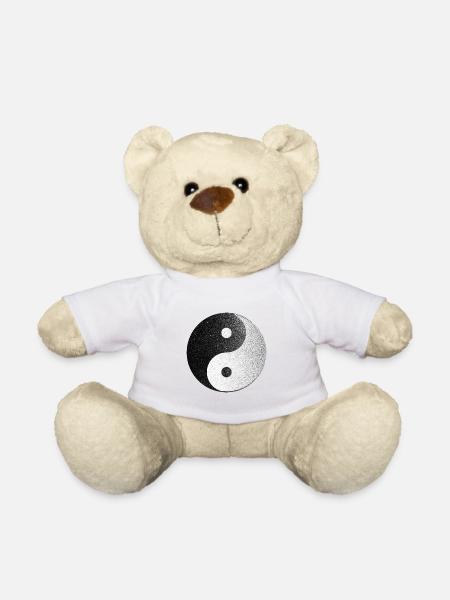 Textured Yin Yang Nebula - Teddy - Weiß