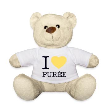 I LOVE PUREE Potatoes Mashed potatoes - Teddy Bear - white - Front