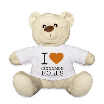 J’ADORE LES ROULEAUX À LA CANNELLE Zimtrollen Fika - Nounours - blanc - Devant
