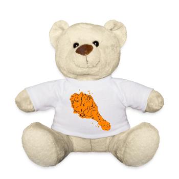 gebratenes Hühnchen - Teddy - Weiß - Vorne