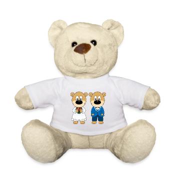 HOCHZEIT - HEIRATEN - LIEBE - BRAUTPAAR - TEDDYS - Teddy - Weiß - Vorne