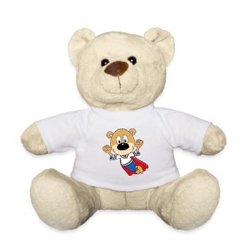 SUPERHELD - TEDDY - BÄR - KINDER - BABY - Teddy - Weiß - Vorne