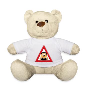 ACHTUNG - SCHWARZES SCHAF - SCHAF - SCHAFE - TIER - Teddy - Weiß - Vorne