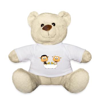SCHAFE - SHEEPS - BADEWANNE - TIERE - KINDER - Teddy - Weiß - Vorne