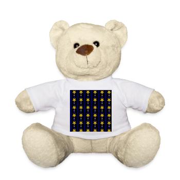 streifen Sternenmuster, beliebte weinachtsdesigns - Teddy - Weiß - Vorne