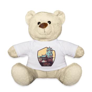 Lisbonne Portugal, belle ville, tour de Belem - Nounours - blanc - Devant