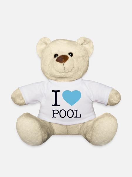 I LOVE POOL - Teddy - Weiß