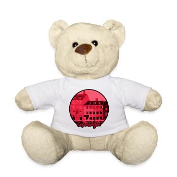 Copenhagen silhouette in red look - Teddy Bear - white - Front