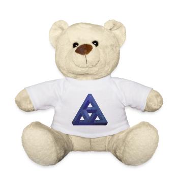 Individual Prism Illusion - Teddy Bear - white - Front