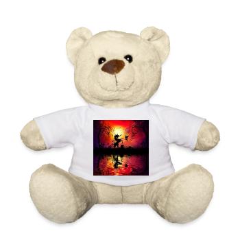Unicorn with fairy at sunset. - Teddy Bear - white - Front