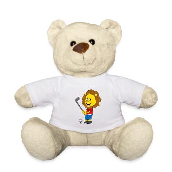 LÖWE - LION - GOLF - GOLFER - GOLFEN - SPORT - Teddy - Weiß - Vorne
