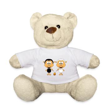 SCHAFE - SHEEPS - LAGERFEUER - MARSHMALLOWS - LOVE - Teddy - Weiß - Vorne