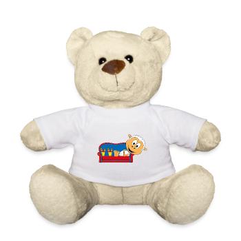 SCHAF - SHEEP - MÖHREN - GEMÜSE - ESSEN - SOFA - Teddy - Weiß - Vorne