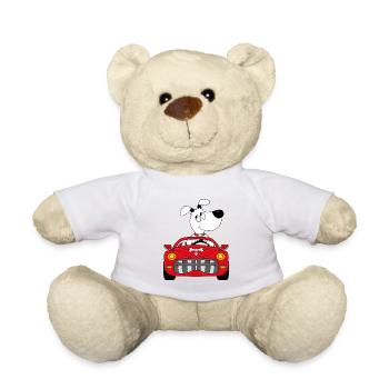 HUND - AUTO - CABRIO - MOTORSPORT - TIERISCH - Teddy - Weiß - Vorne