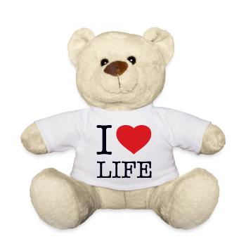 I LOVE LIFE - Teddy Bear - white - Front