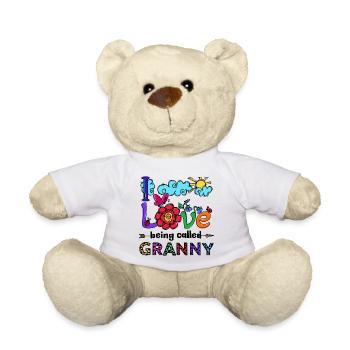 Old Woman Grandmother Grandma Statement Pensioner - Teddy Bear - white - Front