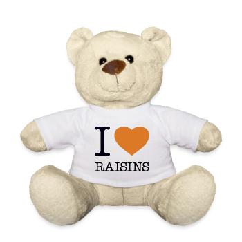 I LOVE RAISINS Rosinen - Teddy - Weiß - Vorne
