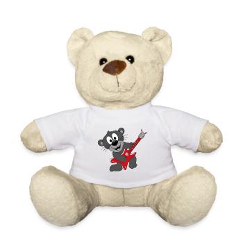 PANTHER - GITARRIST - MUSIK - TIER - KIND - BABY - Teddy - Weiß - Vorne