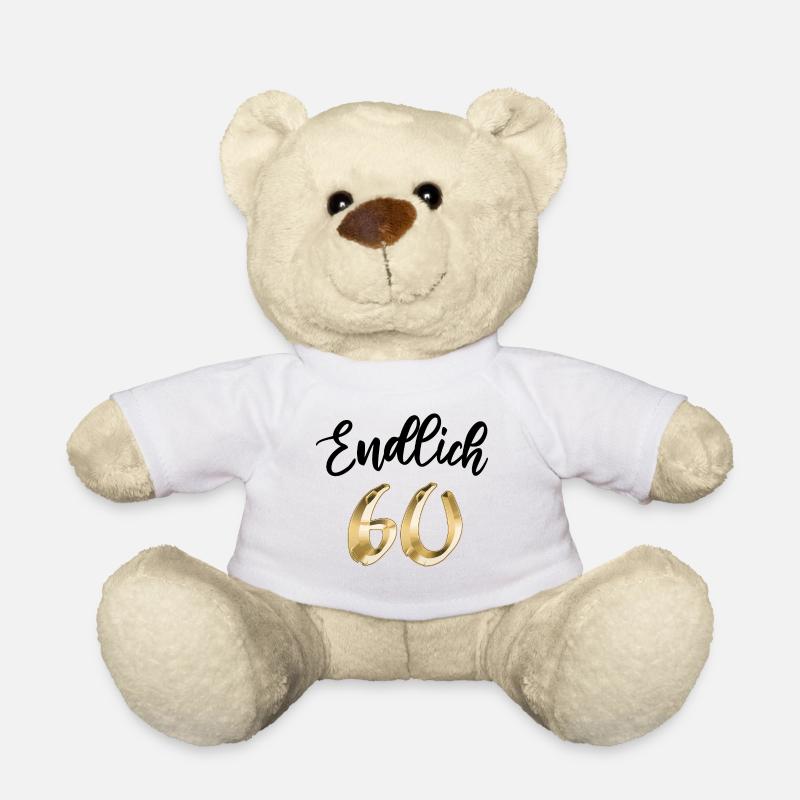 60 Jahre 60. Geburtstag 60jährig Geschenk - Teddy - Weiß