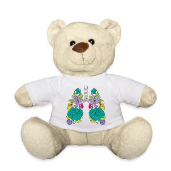 a lung of roses - Teddy Bear - white - Front