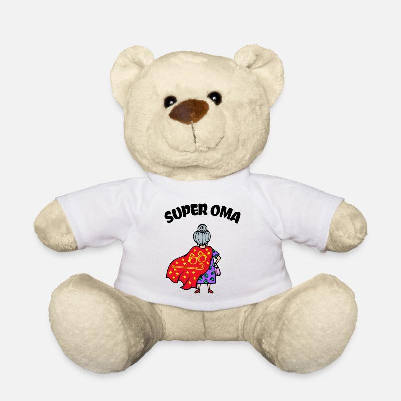 Großmutter Oma Superoma Brille Alte Frau Spruch - Teddy - Weiß