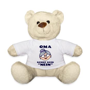 Brille Großmutter Oma Alte Frau Statement Omi - Teddy - Weiß - Vorne
