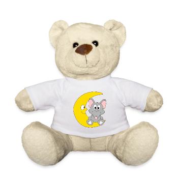 RATTE - MOND - TIER - KIND - BABY - Teddy - Weiß - Vorne