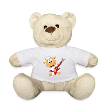GITARRE - GITARRIST - MUSIK - SCHAF - TIER - BABY - Teddy - Weiß - Vorne