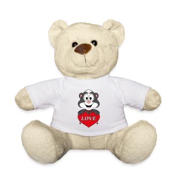 STINKTIER - LIEBE - LOVE - TIER - KIND - BABY - Teddy - Weiß - Vorne