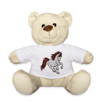 Horse love Gallop Icelandic horses Horses Icelanders - Teddy Bear - white - Front
