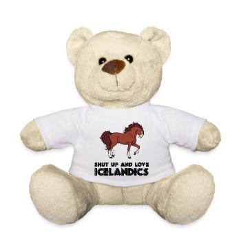Cool Icelandic Horses Statement Cheval Amour Islandais - Nounours - blanc - Devant