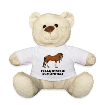Isländer Pferde Statement Islandpferde Pferdenarr - Teddy - Weiß - Vorne