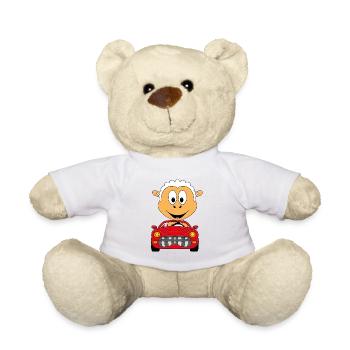 SCHAF - AUTO - OLDTIMER - AUTOMOBIL - MOTORSPORT - Teddy - Weiß - Vorne