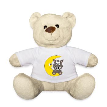 WILDSCHWEIN - MOND - TIER - KINDER - BABY - Teddy - Weiß - Vorne