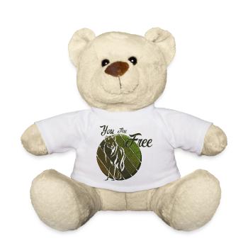 You are a Free Wolf - Teddy Bear - white - Front