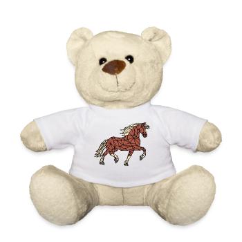 Cool Pferde Pferdenarr Reiten Islandpferde - Teddy - Weiß - Vorne