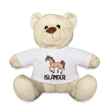 Isländer Pferdenarr Trab Islandpferde Spruch - Teddy - Weiß - Vorne