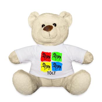 Horses Stallion Saying Icelandic Horses Horse Love Tölt - Teddy Bear - white - Front