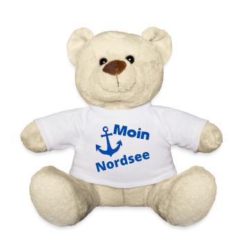 Moin Nordsee - Motiv mit Anker - Teddy - Weiß - Vorne