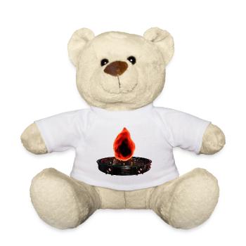 Feu stylisé dans la plate-forme de science-fiction - Nounours - blanc - Devant