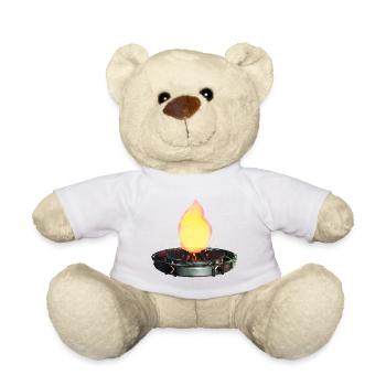 Wachsendes Feuer in der Science-Fiction-Plattform - Teddy - Weiß - Vorne