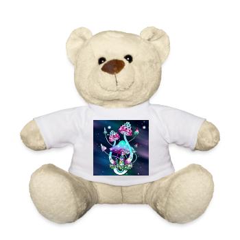 Magic Mushrooms Space art - Teddy - Weiß - Vorne