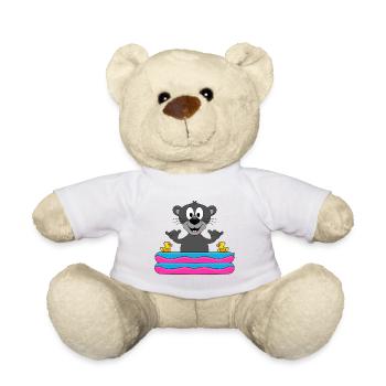 PLANSCHBECKEN - SOMMER - POOL - PANTHER - TIER - Teddy - Weiß - Vorne