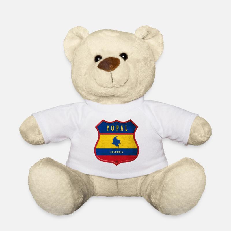 Yopal Columbia crest design - Teddy Bear - white