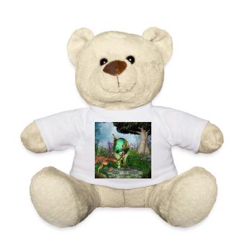 Kleine Fee mit ihrer Katze - Teddy - Weiß - Vorne