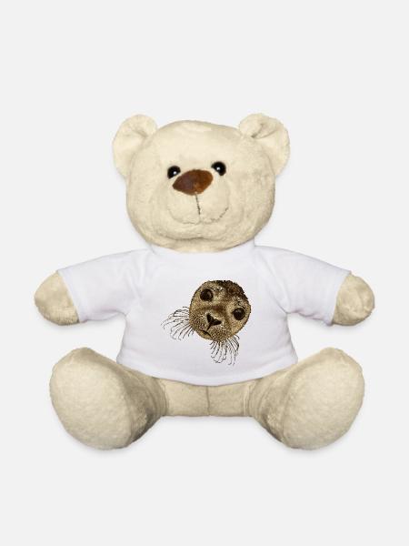 süße Wassertiere, robbengesicht, süße tiermotive - Teddy - Weiß