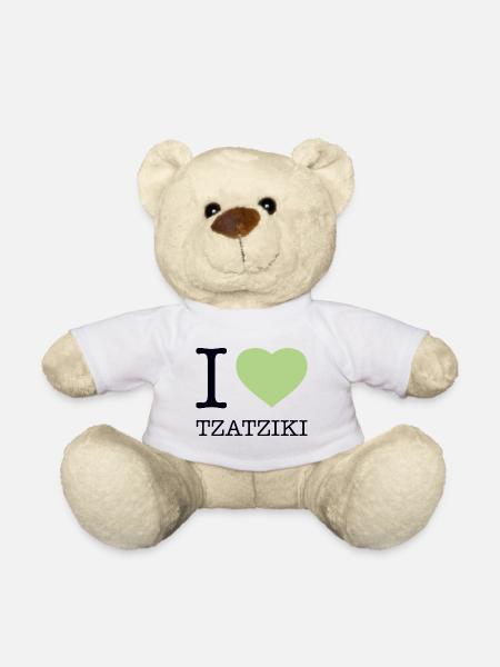I LOVE TZATZIKI Zaziki Gyros Griechenland - Teddy - Weiß