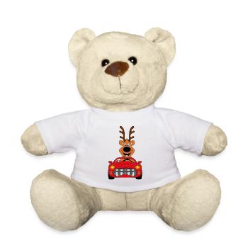 REH - AUTO - TIER - FAHRSCHULE - FÜHRERSCHEIN - Teddy - Weiß - Vorne